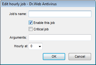 Edit Hourly Job Window