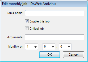 Edit Monthy Job Window