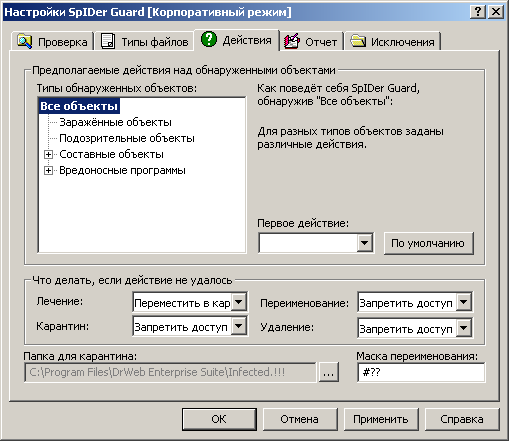 Антивирусный сторож SpIDer Guard® для Windows XP