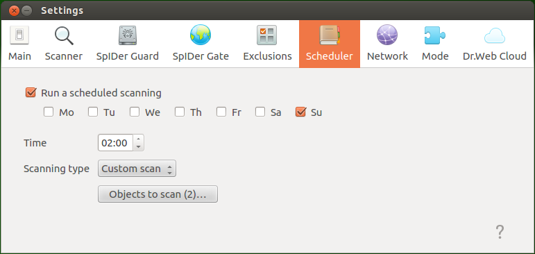 Scheduled Scanner