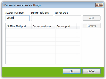 SpIDer Mail Settings For details on a certain option, click a corresponding item in the picture.