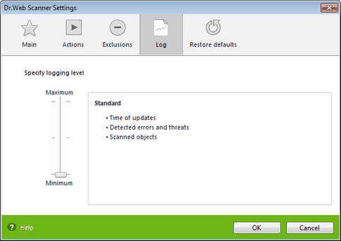 Scanner settings For details on a certain option, click a corresponding item in the picture. To get information on options available in other pages, click the corresponding link in the picture.