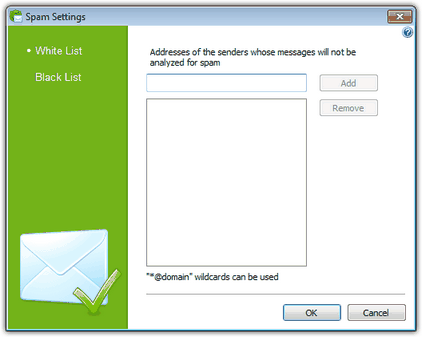 SpIDer Mail Settings For details on a certain option, click a corresponding item in the picture.