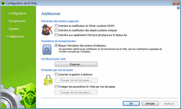 Configuration - Additionnel Pour obtenir plus de détails sur une option en particulier, cliquez sur le thème correspondant dans l'image. Pour plus d'information sur des options disponibles sur d'autres pages, cliquez sur le lien correspondant dans l'image.
