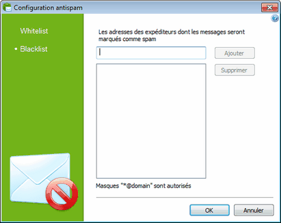 Black listes des adresses Pour obtenir des détails sur une option, cliquez sur le thème correspondant dans l'image. Pour obtenir des informations sur des options disponibles sur d'autres pages, cliquez sur le lien correspondant dans l'image.