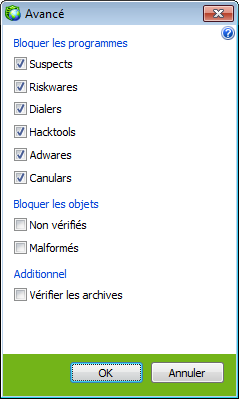 Pour obtenir des détails sur une option, cliquez sur le thème correspondant dans l'image. 