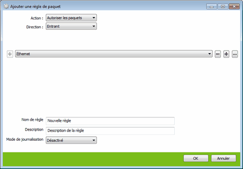Création des règles de filtrage Pour obtenir des détails sur une option, cliquez sur le thème correspondant dans l'image.