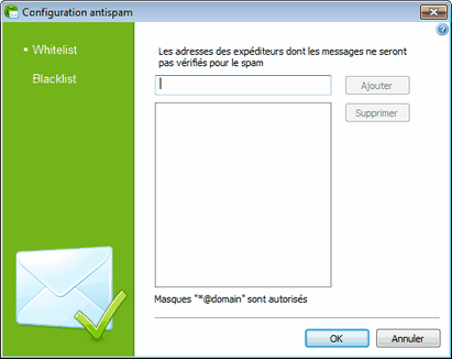 White listes des adresses Pour obtenir des détails sur une option, cliquez sur le thème correspondant dans l'image. Pour obtenir des informations sur des options disponibles sur d'autres pages, cliquez sur le lien correspondant dans l'image.