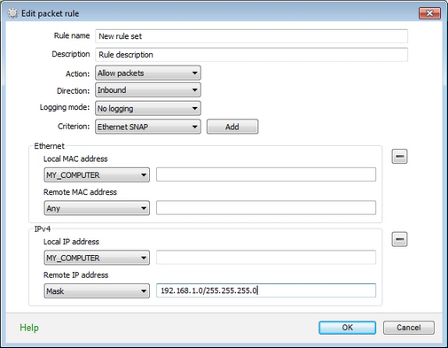Dr.Web Firewall Settings For details on a certain option, click a corresponding item in the picture.