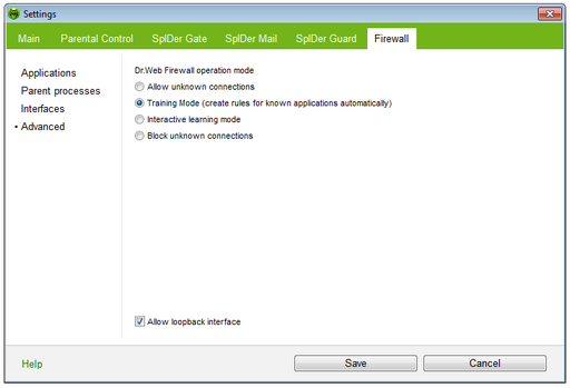 For details on a certain option, click a corresponding item in the picture.  To get information on options available in other panes, click the necessary tab.