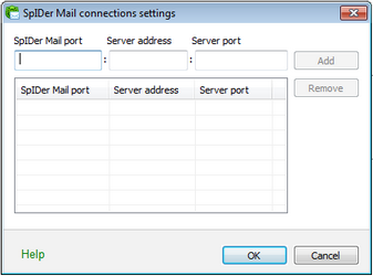 SpIDer Mail Settings For details on a certain option, click a corresponding item in the picture.