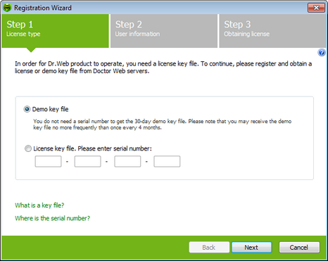 Key file obtaining procedure For details on a certain option, click a corresponding item in the picture.