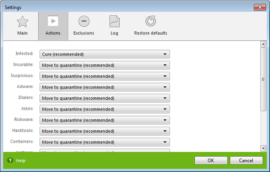 Scanner settings For details on a certain option, click a corresponding item in the picture. To get information on options available in other pages, click the corresponding link in the picture.
