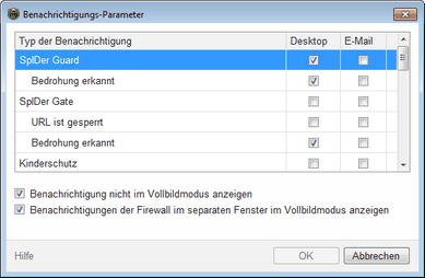 Haupteinstellungen Haupteinstellungen