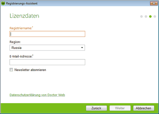 Registrierungs-Assistent
