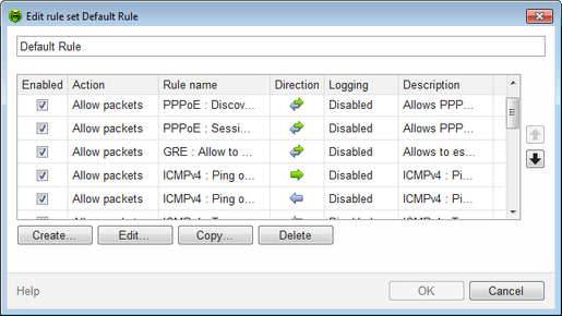 Dr.Web Firewall Settings