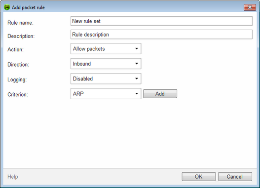 Dr.Web Firewall packet rules Dr.Web Firewall packet rules