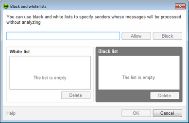 SpIDer Mail Settings SpIDer Mail Settings