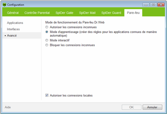 Configurer le pare-feu