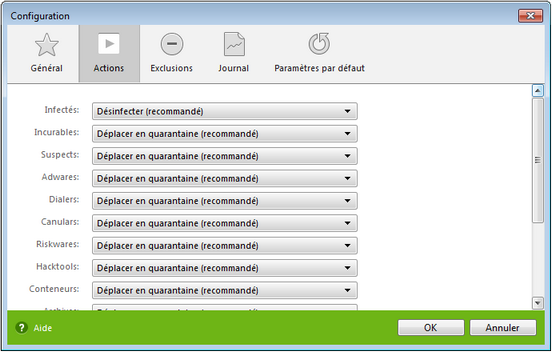 Configurer le Scanner Dr.Web Configurer le Scanner Dr.Web