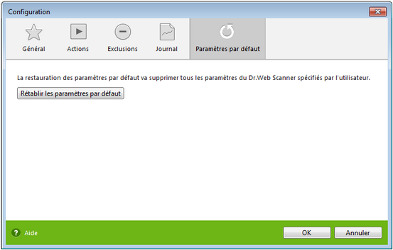 Configurer le Scanner Dr.Web