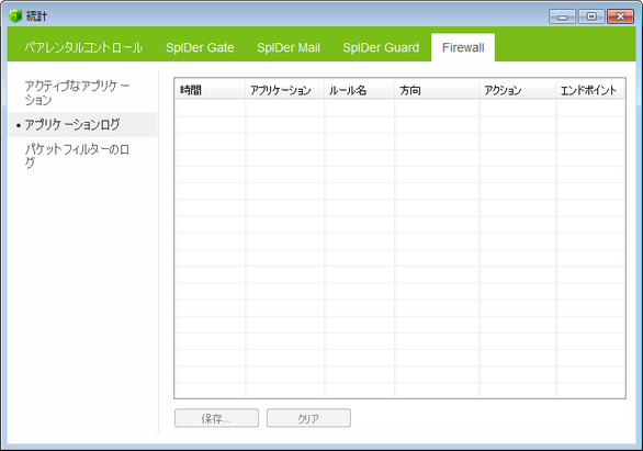 Dr.Web Firewall ログ