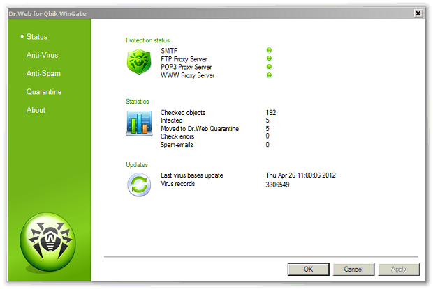 Status section. General information